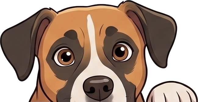 Pantera, uma cachorra vira-lata caramelo, espiando por cima da borda